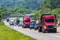 Heavy Summer Interstate Traffic Royalty Free Stock Photo