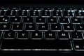 Horizontal shot of a keyboard with lights - great for a unique background