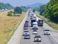 Heavy Traffic On Hot Summer Day