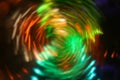 Horizontal shot of staggered and refracted light layers-vortex light effects Royalty Free Stock Photo