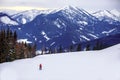 Horizontal slopes for cross country skiers, beautiful alpine mountains, snow-capped mountains, beautiful European winter mountains