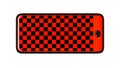 Horizontal Smartphone with Checkerboard Display Icon, vector design Generative AI Royalty Free Stock Photo