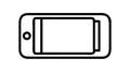 Horizontal Smartphone with Full Battery Outline Icon, vector design Generative AI Royalty Free Stock Photo