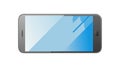 Horizontal Smartphone with Reflective Blank Screen, vector design Generative AI Royalty Free Stock Photo