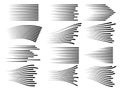 Horizontal speed motion lines. Fast line vector symbols isolated