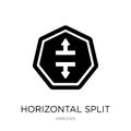 horizontal split icon in trendy design style. horizontal split icon isolated on white background. horizontal split vector icon