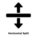 Horizontal Split icon vector isolated on white background, logo