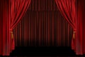 Horizontal Stage Drapes Open For Presentation Royalty Free Stock Photo