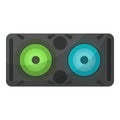 Horizontal stereo speaker icon cartoon vector. Sound listening music Royalty Free Stock Photo