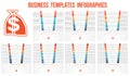Horizontal strips for text. Templates for 3, 4, 5, 6, 7, 8, 9 p