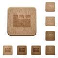 Horizontal tabbed layout active wooden buttons