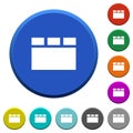 Horizontal tabbed layout beveled buttons
