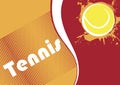 Horizontal tennis banner.Abstract dots.Tennis background