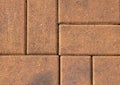 Horizontal Texture of The Brown Brick Footpath Royalty Free Stock Photo