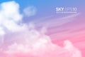 Realistic pink-blue sky