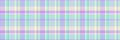 Horizontal vector plaid fabric, picnic check seamless texture. Interior pattern background textile tartan in light and mint colors