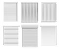 Horizontal or vertical window blind realistic set