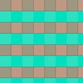 Horizontal and vertical teal and brown lines with rectangles,