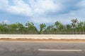 Horizontal view of an asphalt road in Thailand. Royalty Free Stock Photo