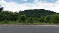 Horizontal view of Asphalt road in Thailand. Royalty Free Stock Photo