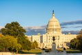 Horizontal View of The Capitol Hill in Washington DC at Golden H