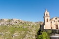 Horizontal View of the Church of San Pietro Caveoso, in the Sass Royalty Free Stock Photo