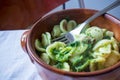 Horizontal View Of Close Up Of A Hot And Smoking Italian Traditional Food Called Orecchiette Con Le Royalty Free Stock Photo