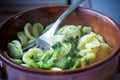 Horizontal View Of Close Up Of A Hot And Smoking Italian Traditional Food Called Orecchiette Con Le Royalty Free Stock Photo