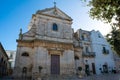 Horizontal View of The Facade of the Church of Saint George. Locorotondo, South of Italy