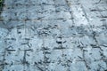 View of flooring grout and glue after removing old tiles during renovation work