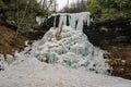 A Horizontal View of the Frozen Cascade Falls - 2 Royalty Free Stock Photo