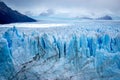 Horizontal view Glacier Perito Moreno national park Los Glaciares. The Argentine Patagonia in Autumn. Royalty Free Stock Photo