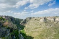 Horizontal View of the Gravina of the Sassi of Matera. Matera, S Royalty Free Stock Photo