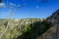 Horizontal View of the Gravina of the Sassi of Matera. Matera, S