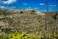 Horizontal View of the Gravina of the Sassi of Matera. Matera, S