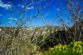 Horizontal View of the Gravina of the Sassi of Matera. Matera, S