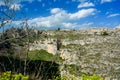 Horizontal View of the Gravina of the Sassi of Matera. Matera, S