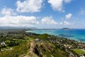 Turquoise Pacific Ocean view over the Pillbox Hike Royalty Free Stock Photo