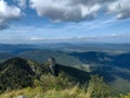 Horizontal view of mountain peak on Klek Royalty Free Stock Photo