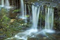 Horizontal view of rivulets at Wadsworth Falls, Middlefield, Con Royalty Free Stock Photo