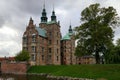 Horizontal view of Rosenborg Castle from the King`s Garden Royalty Free Stock Photo