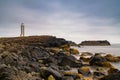 horizontal view of the Streiti Lighthouse in Eastern Iceland Royalty Free Stock Photo