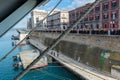 Horizontal View of the Taranto Swing Bridge Protected By Rolling Fenders for the ITS Cavour Transit