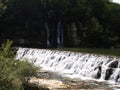 Horizontal view of waterfalls