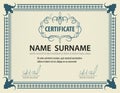 Horizontal vintage certificate template,diploma,Letter size ,lay