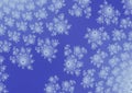 Horizontal violet blue soft floral design background