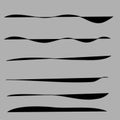 Horizontal gray waves with a black stroke