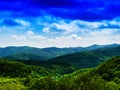 Horizontal vivid fresh hills landscape with cloudscape Royalty Free Stock Photo