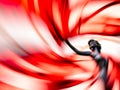 Horizontal vivid red woman futuristic abstraction background bac