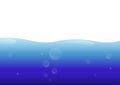 Horizontal water background with bubbles of air